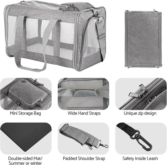 Airline Pet Carrier Soft Travel Bag
