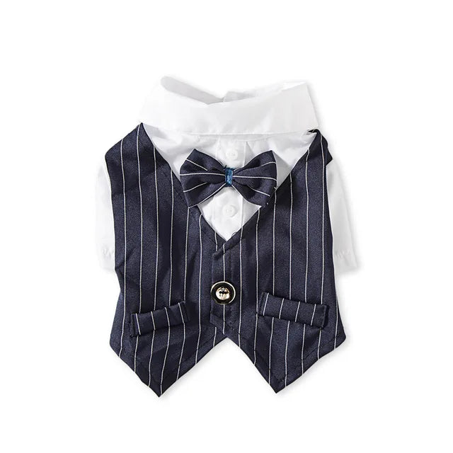 Gentleman Dog Clothes Wedding Suit Formal Shirt