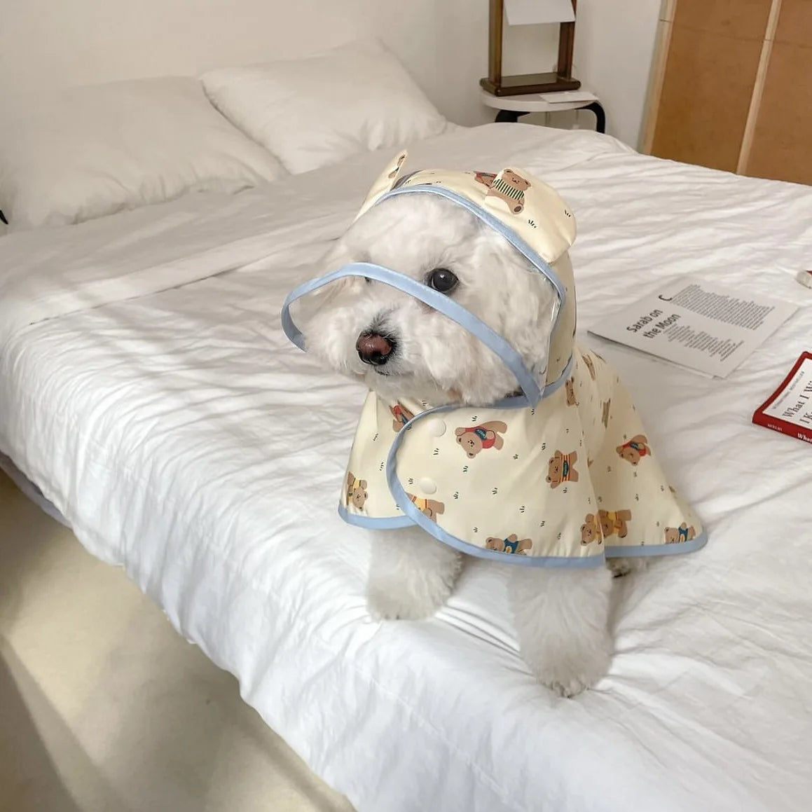 Rain Coat Waterproof with Harness for Pet