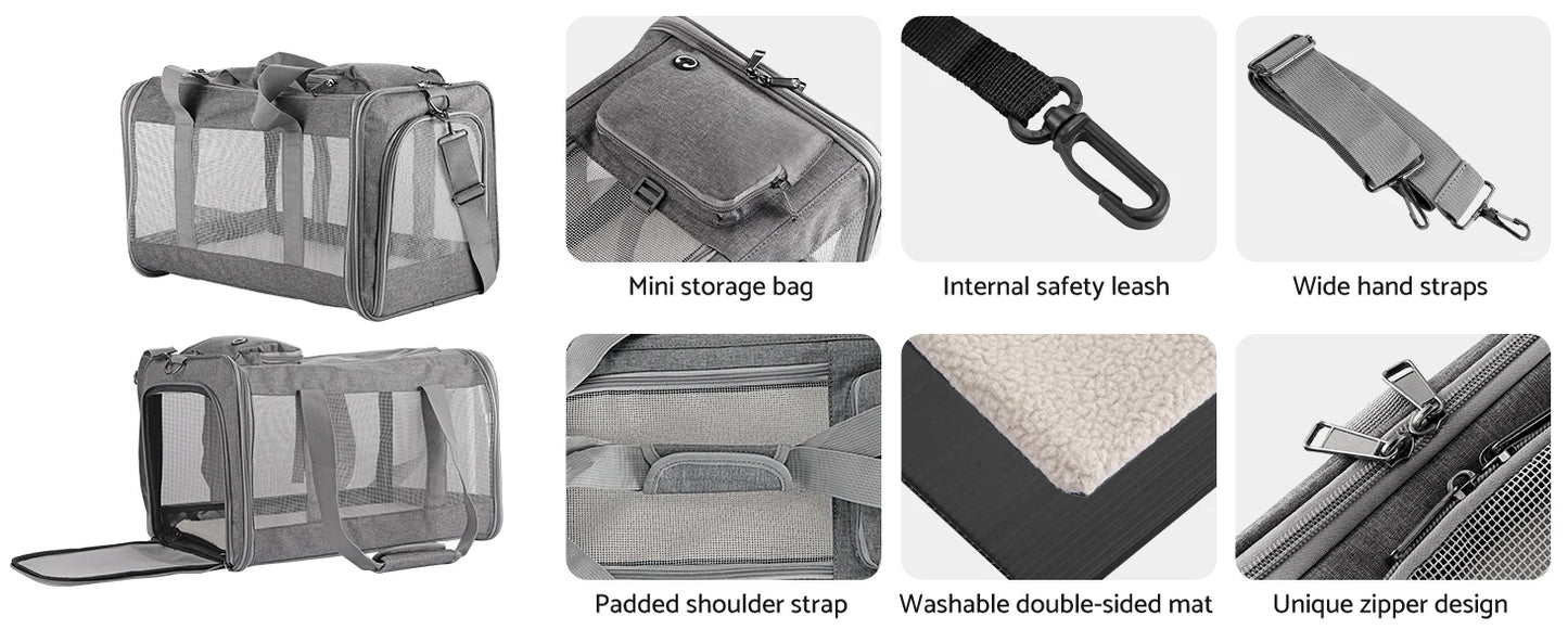Airline Pet Carrier Soft Travel Bag