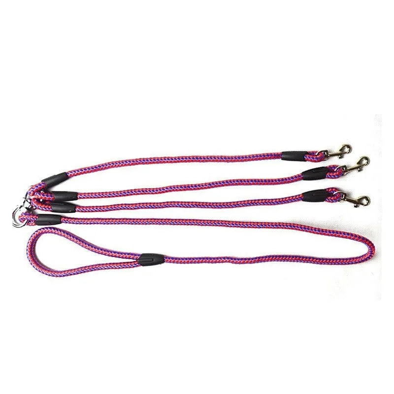 3 Way No-Tangle Triple Couple Pet Dog Walking Leash